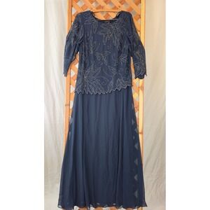 j kara beaded jacket dress J Kara Women's Beaded Jacket Special Occasion Dress, Gray/Gun, 20: Buy Online at Best Price in UAE